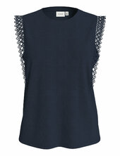 Viotessa O-neck Cap Sleeve Top Vila Navy
