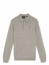 Ls Knitted Polo Shirt Lyle & Scott Grey