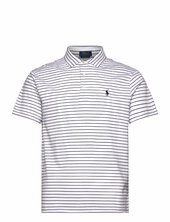 Custom Slim Fit Striped Soft Cotton Polo Polo Ralph Lauren White
