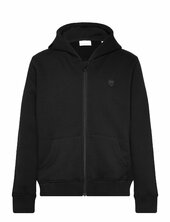 Badge Zip Hood Sweat - Gots/vegan Knowledge Cotton Apparel Black
