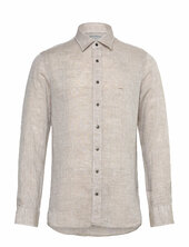 Linen Slim Fit Shirt Michael Kors Beige
