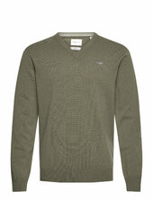 Superfine Lambswool V-neck Gant Green