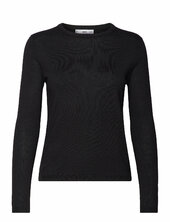 Fine-knit Crew-neck Sweater Mango Black
