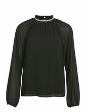 Vianlis High Neck L/s Top/r Vila Black