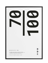 Pc Frame Black Timber Plexi - 70x100 Cm Paper Collective Black