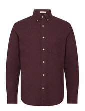 Reg Flannel Melange Shirt Gant Burgundy