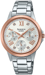 Casio Dameur She-3516sg-7auef Sheen Sølvfarvet/stål Ø35 Mm