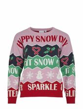 Visnow L/s Christmas Knit/ka Vila Patterned