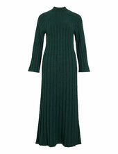Vicleo Highneck L/s Ankle Knit Dress Vila Green