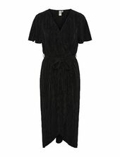 Yasolinda Ss Midi Wrap Dress S. Noos Yas Black