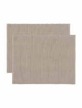 Uni Place Mat Rib 2-pack Linum Brown