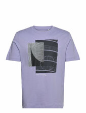 T-shirt With Photoprint Tom Tailor Purple