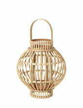 Lanterne 'globus' Bambus/glas Broste Copenhagen Beige