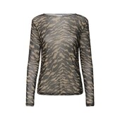 Bluse "zulvirsz" Sort/brun M/ Dyreprint - Saint Tropez