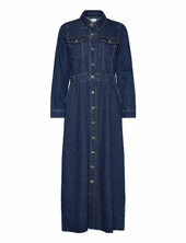 Vmmolly Ls Ank Denim Dress Vero Moda Blue