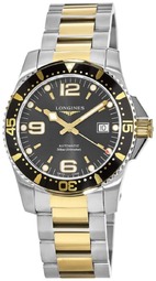 Longines Herreur L3.742.3.56.7 Hydroconquest Sort/gul Guldtonet Stål