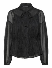 Ines Chiffon Fitted Waist Blou French Connection Black
