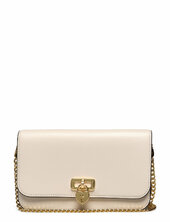 Leather Large Tanner Chain Wallet Lauren Ralph Lauren Cream
