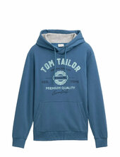 Hoodie With Print Tom Tailor Blue