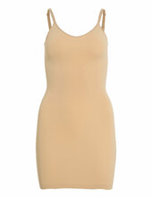 Vimacie V-neck S/l Seamless Dress Vila Beige