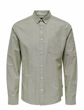 Onsalvaro Slim Ls Oxford Shirt Noos Frml Only & Sons Khaki