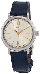 Iwc Dameur Iw357411 Portofino Sølvfarvet/læder Ø34 Mm