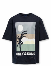 Osjartsy Life Ss Ovs Printed Tee Jrs Only & Sons Navy