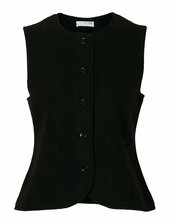 Slfdarla Knit Button Vest Selected Black