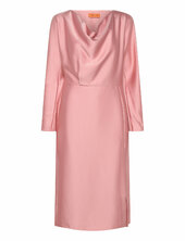 Long Sleeve Midi Dress, 2261 Satin Stine Goya Pink