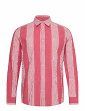 Crinkled-stripe Regular Fit Shirt Scotch & Soda Red