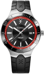 Ebel Herreur 1216674 Sport Wave Sort/gummi Ø41 Mm