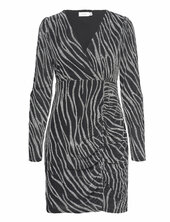 Vigopher L/s V-neck Short Dress/dc Vila Black