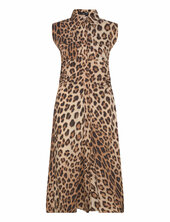 Leopard-print Shirt Dress Mango Brown