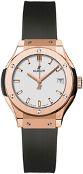 Hublot Dameur 581.ox.2611.rx Classic Fusion Hvid/gummi Ø33 Mm