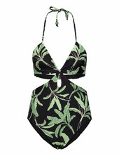 Palm Paradise Drawstring Piece Seafolly Black