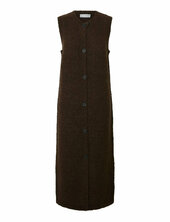 Slflelou Sl Knit Cardigan Dress Selected Brown