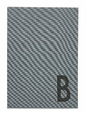 Personal Textil Notebook Design Letters Grey