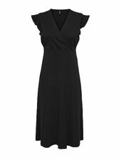 Onlmay Life S/l Wrap Midi Dress Jrs Only Black