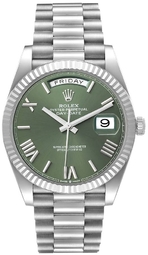 Rolex Herreur 228239-0033 Day-date 40 Grøn/18 Karat Hvidguld Ø40 Mm