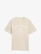 Logo Tee Tom Tailor Cream