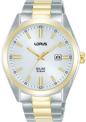Lorus Herreur Rx336ax9 Solar Hvid/guldtonet Stål Ø42 Mm