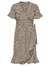 Onlolivia S/s Wrap Dress Wvn Noos Only Brown