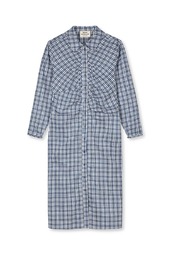 Mads Nørgaard - Kjole - Poplinda Iris Dress - Parisian Night Check