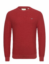 Cotton Textured C-neck Gant Red