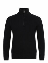 Knitted Sweater With Perkins Neck Mango Black