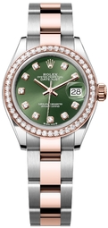 Rolex Dameur 279381rbr-0008 Lady-datejust 28 Grøn/stål Ø28 Mm