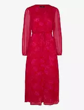 Floral-print Dress With Knot Detail Mango Red