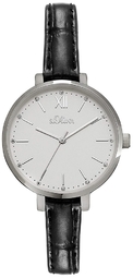 S.oliver Dameur So-4194-lq S.oliver Classic Sølvfarvet/læder Ø34 Mm