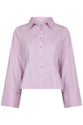 Neo Noir - Skjorte - Rosa Shadow Stripe Shirt - Light Pink (levering Slut Marts)