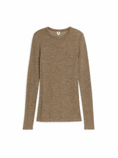 Long-sleeved Merino Top - Brown